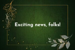 Exciting news, folks!
